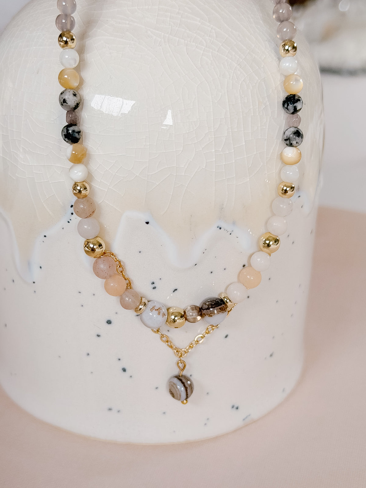 Lawrencetown Beach Gemstone Necklace