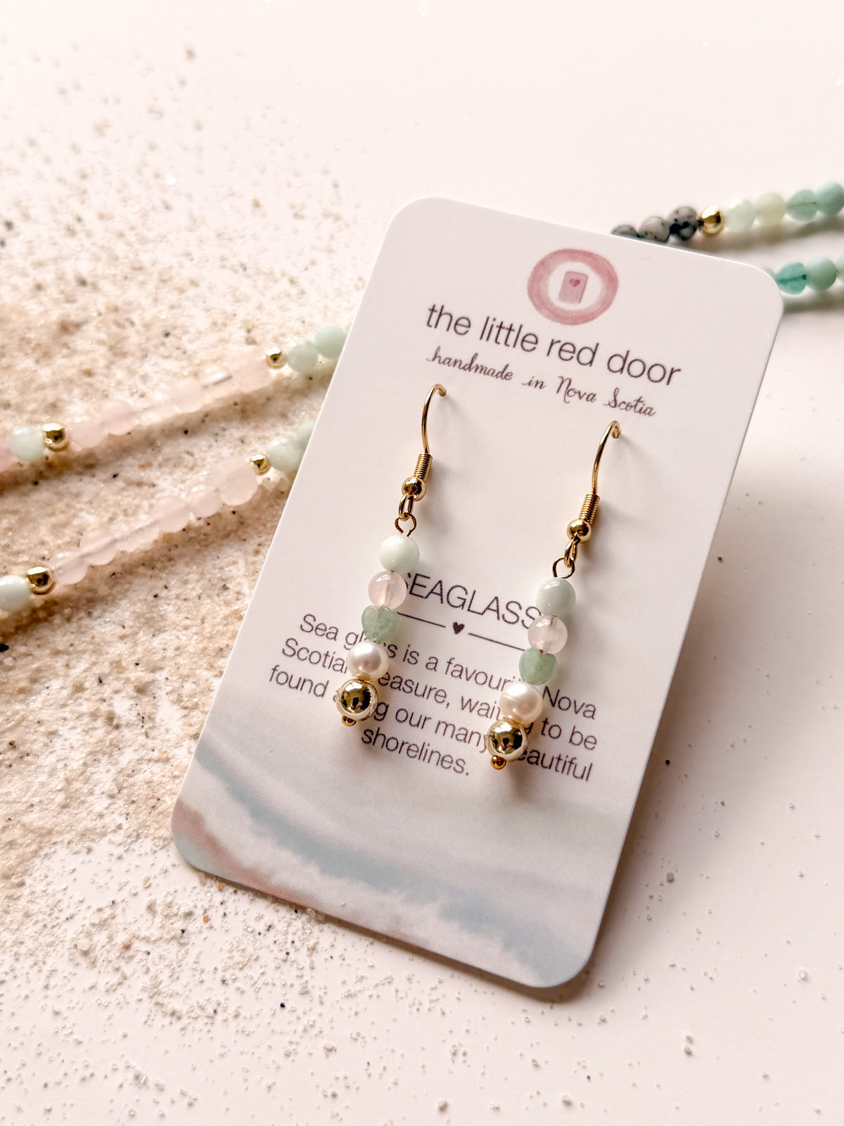 Sea Glass Gemstone Earrings
