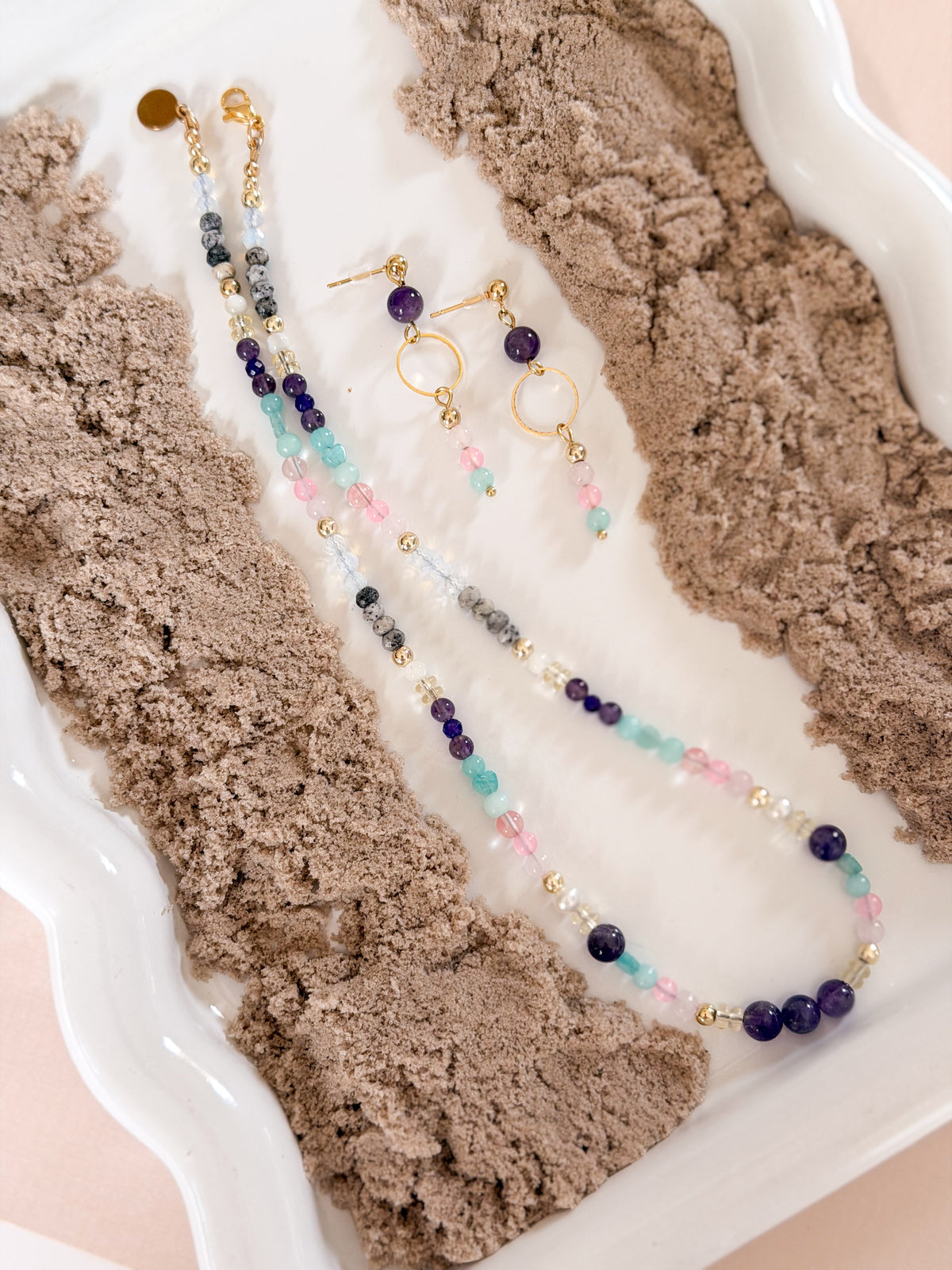 Rainbow Haven Beach Gemstone Earrings