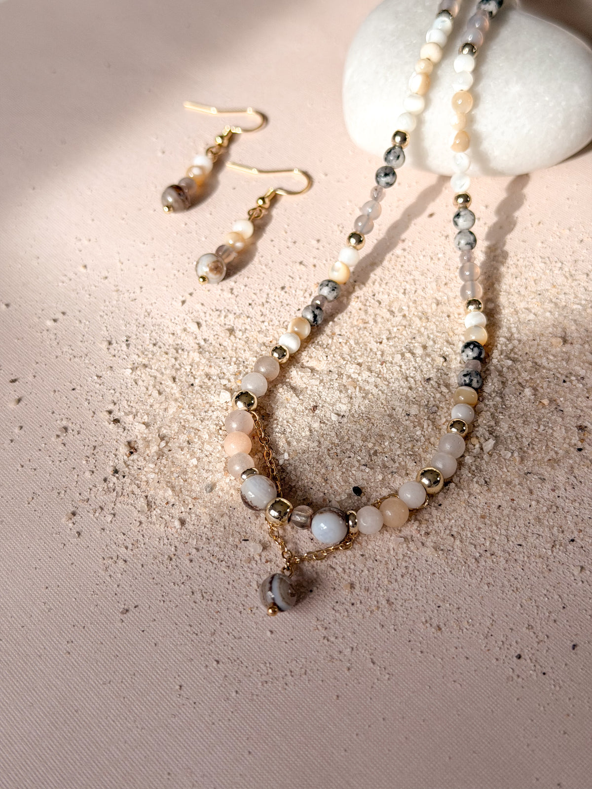 Lawrencetown Beach Gemstone Necklace