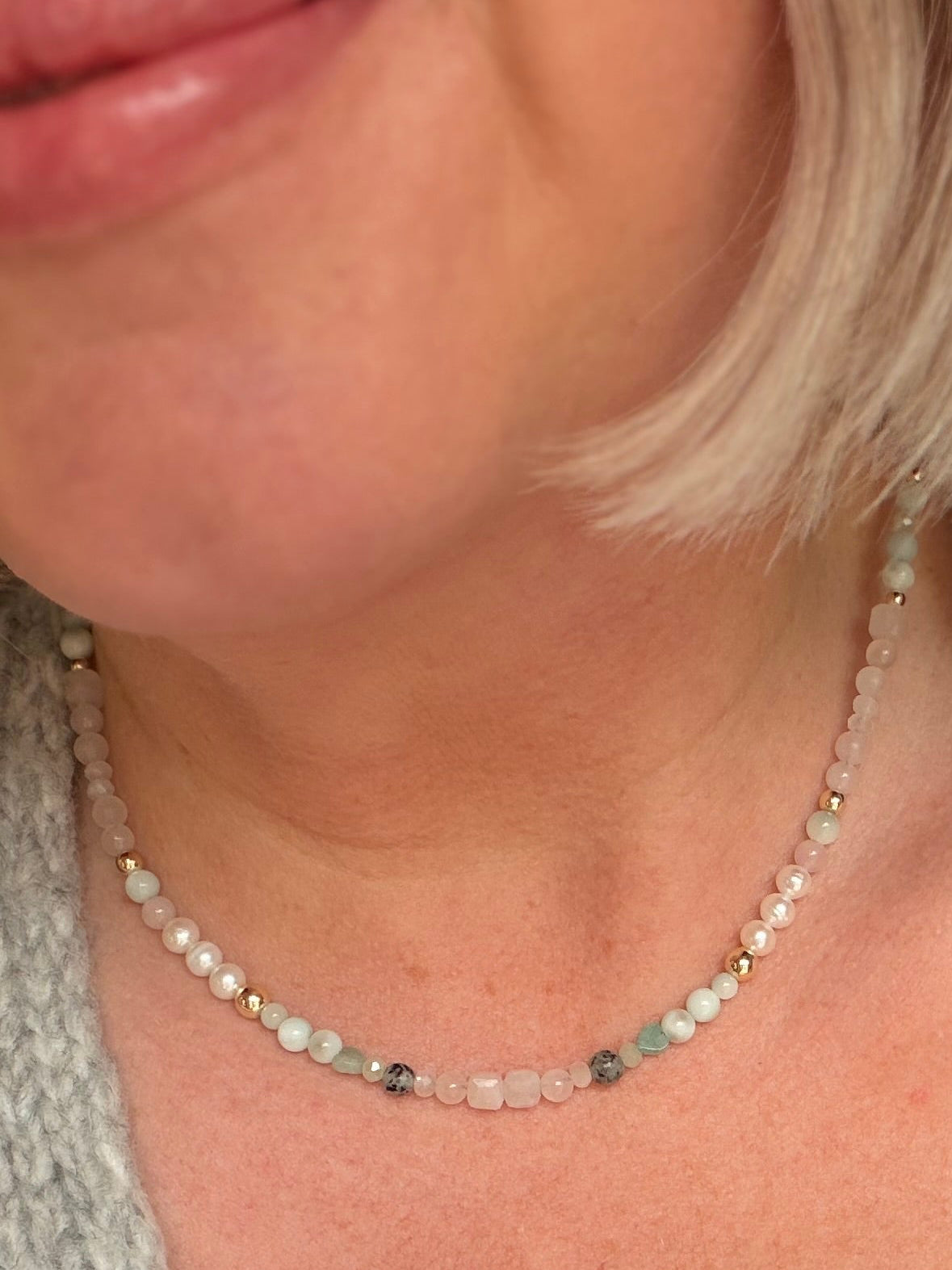 Sea Glass Gemstone Necklace