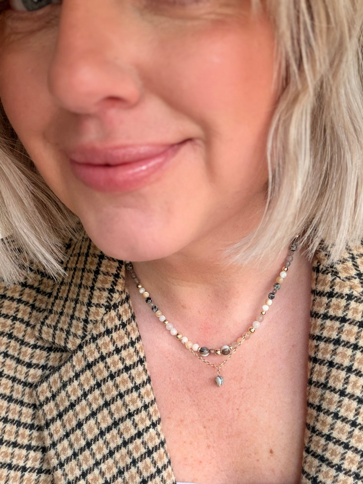 Lawrencetown Beach Gemstone Necklace